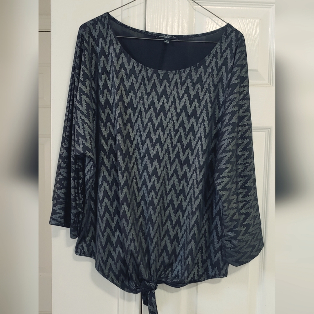 Plus Size Chevron Blouse